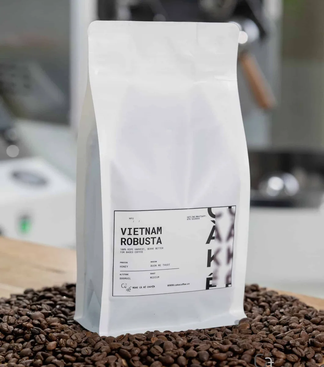 cà phê chất lượng cao robusta vietnam honey espresso, vietnam coffee from cà kể specialty coffee