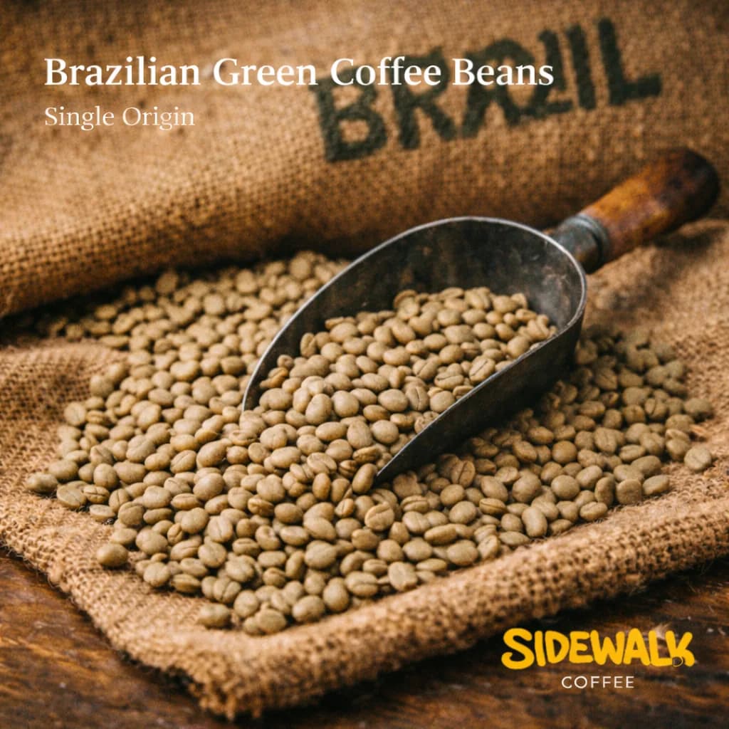 800g of green coffee - brazil - mogiana, sul de minas, cerrado - rfa, brazil coffee from sidewalk coffee company