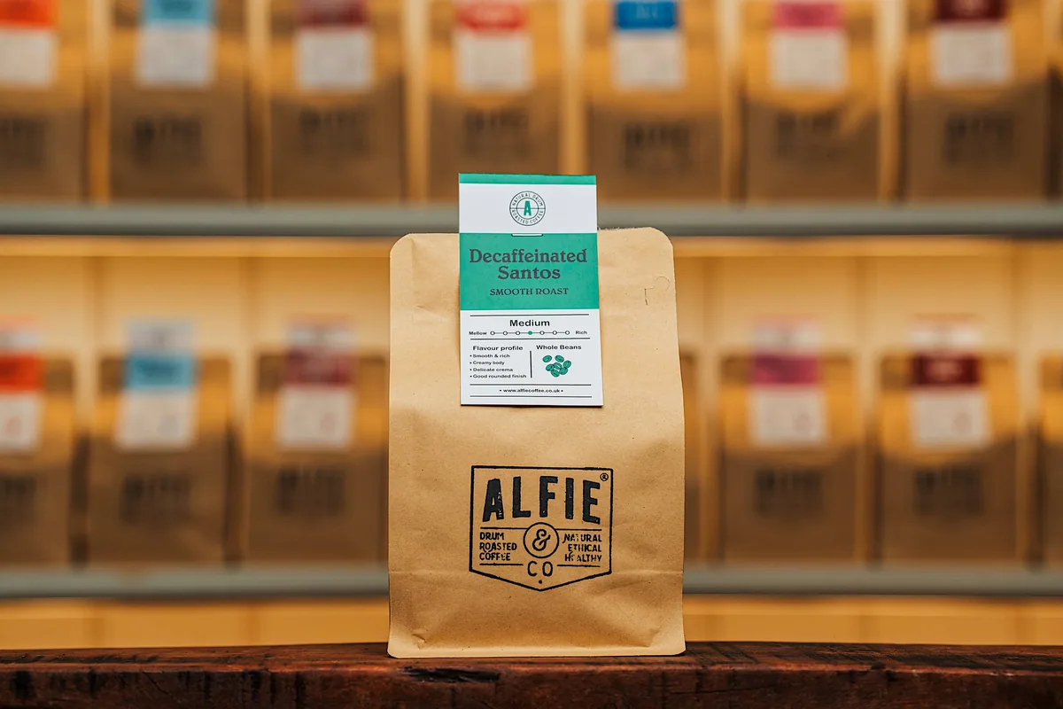 santos reserve decaffeinated, guatemala coffee from alfie & co coffee roasters