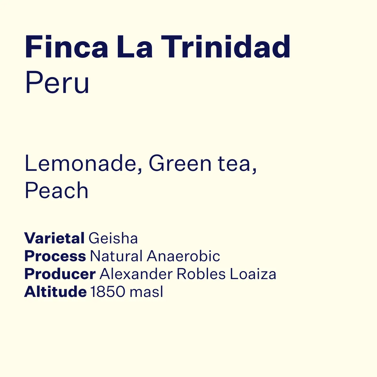 peru finca la trinidad, peru coffee from high note roasters