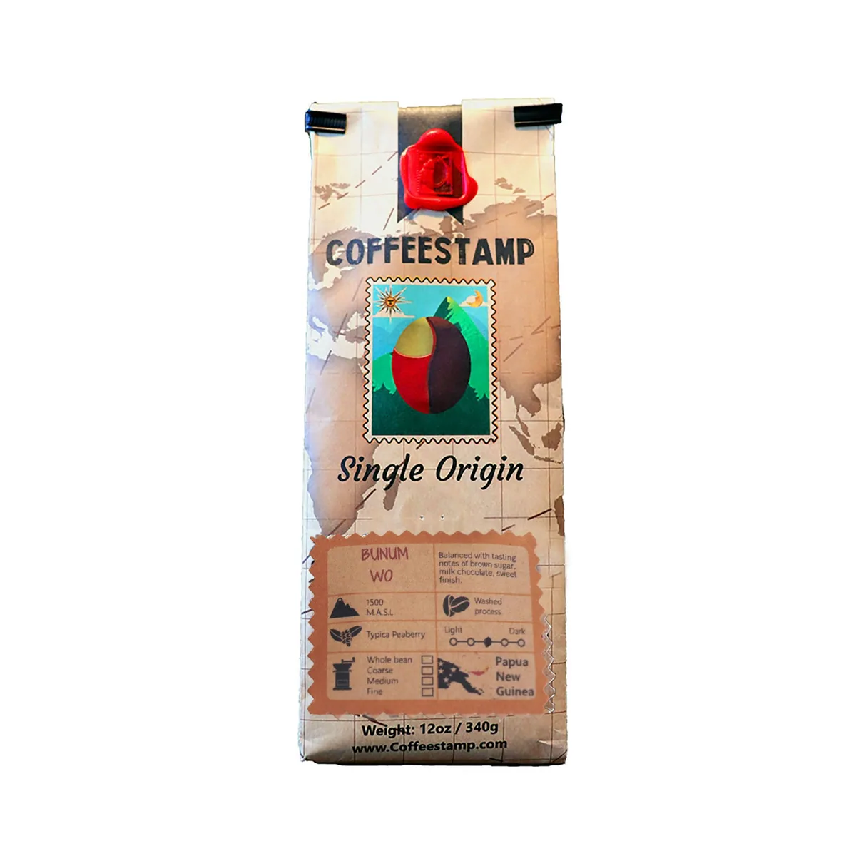 papua new guinea, bunum wo peaberry, papua new guinea coffee from coffeestamp