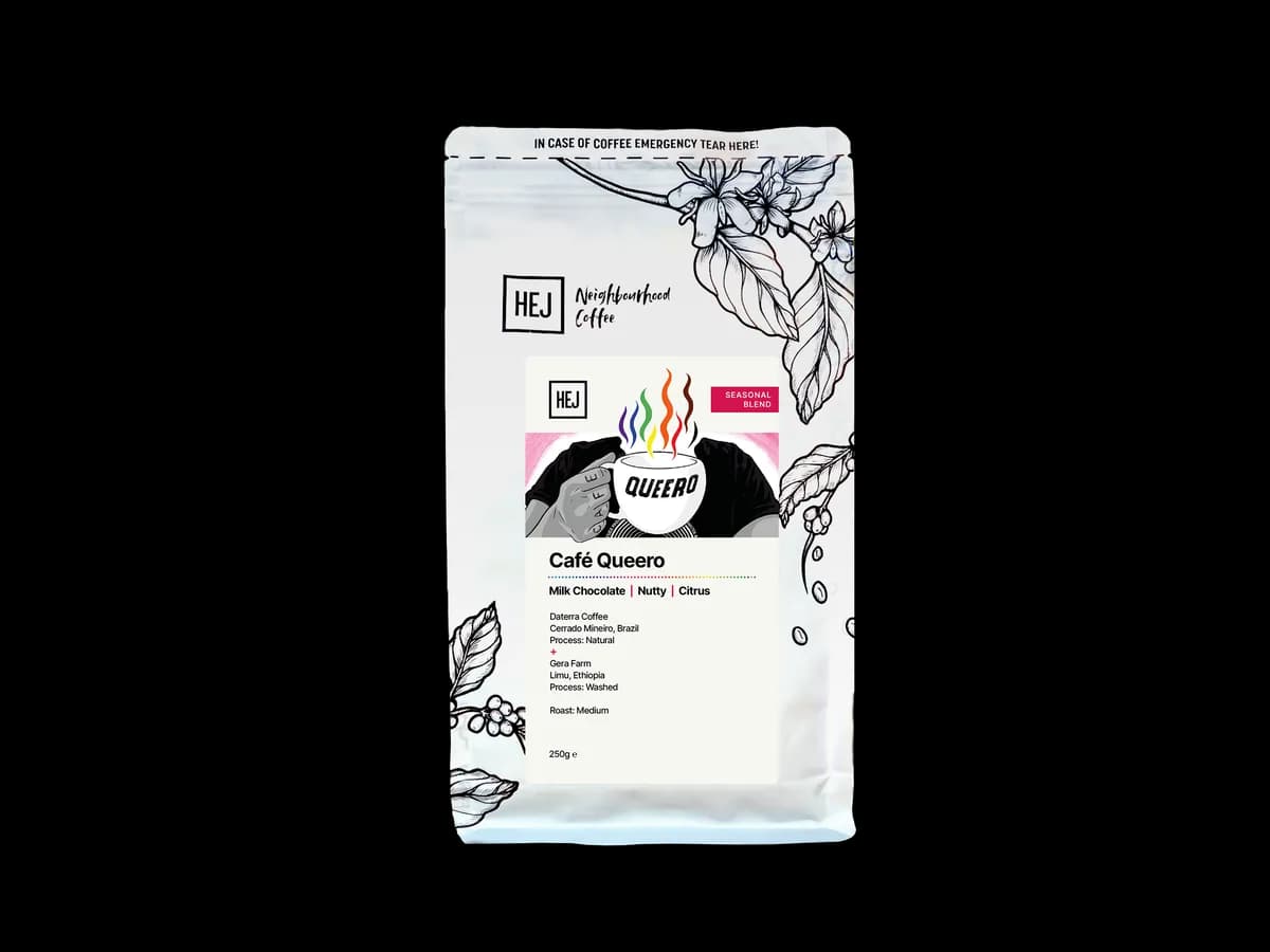 cafe queero, ethiopia + brazil coffee from hej roastery and coffee house