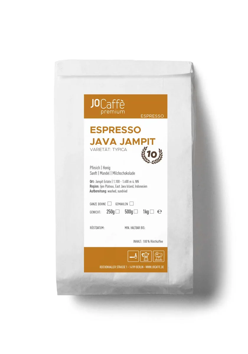 espresso java jampit, indonesia coffee from jocaffè rösterei & maschinen