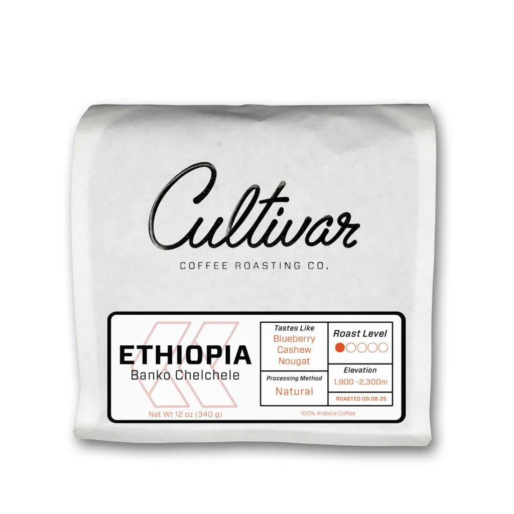 ethiopia banko chelchele, ethiopia coffee from cultivar coffee roasting co.