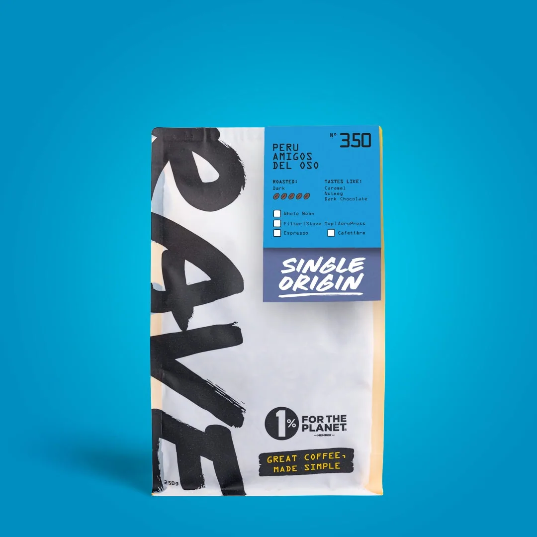peru amigos del oso nº 350, peru coffee from rave coffee love lane