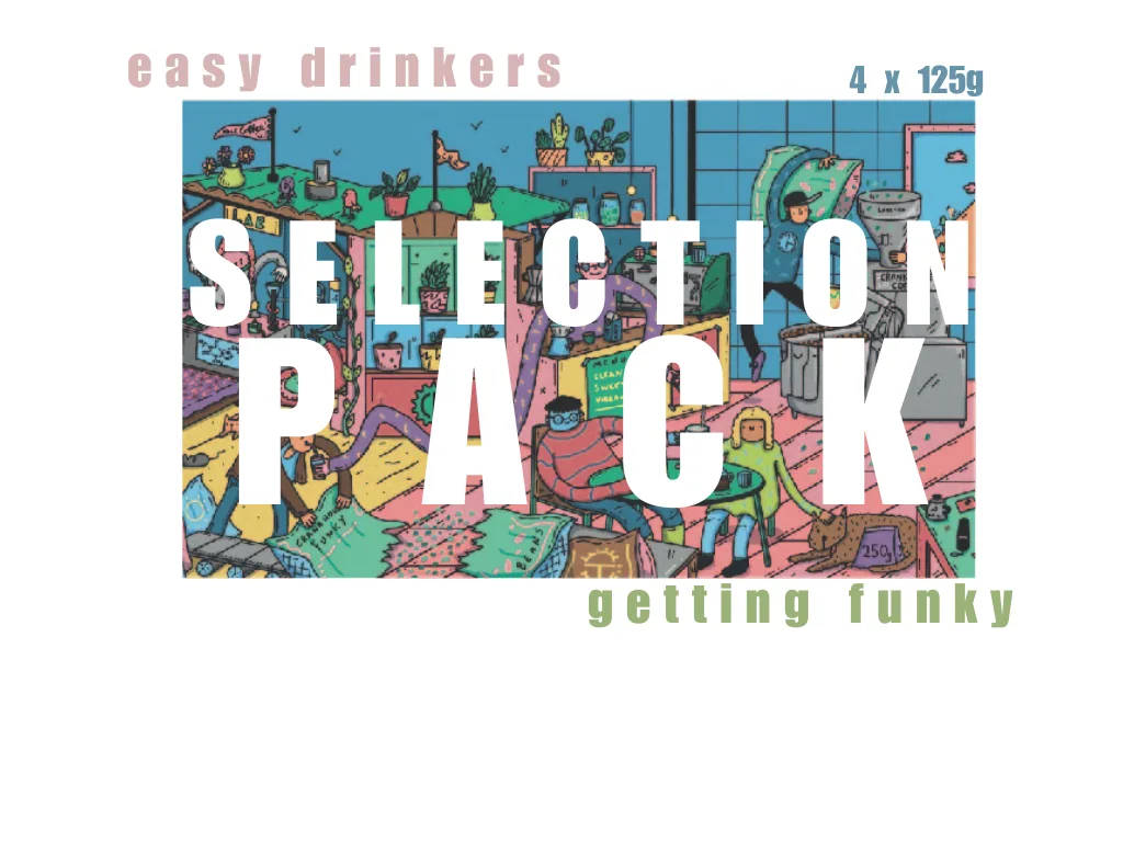 4 x 125g selection pack, brazil coffee from crankhouse coffee