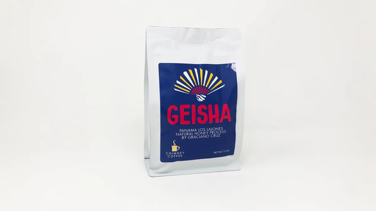 panama geisha - 12 oz retail bag, panama coffee from chimney coffee house