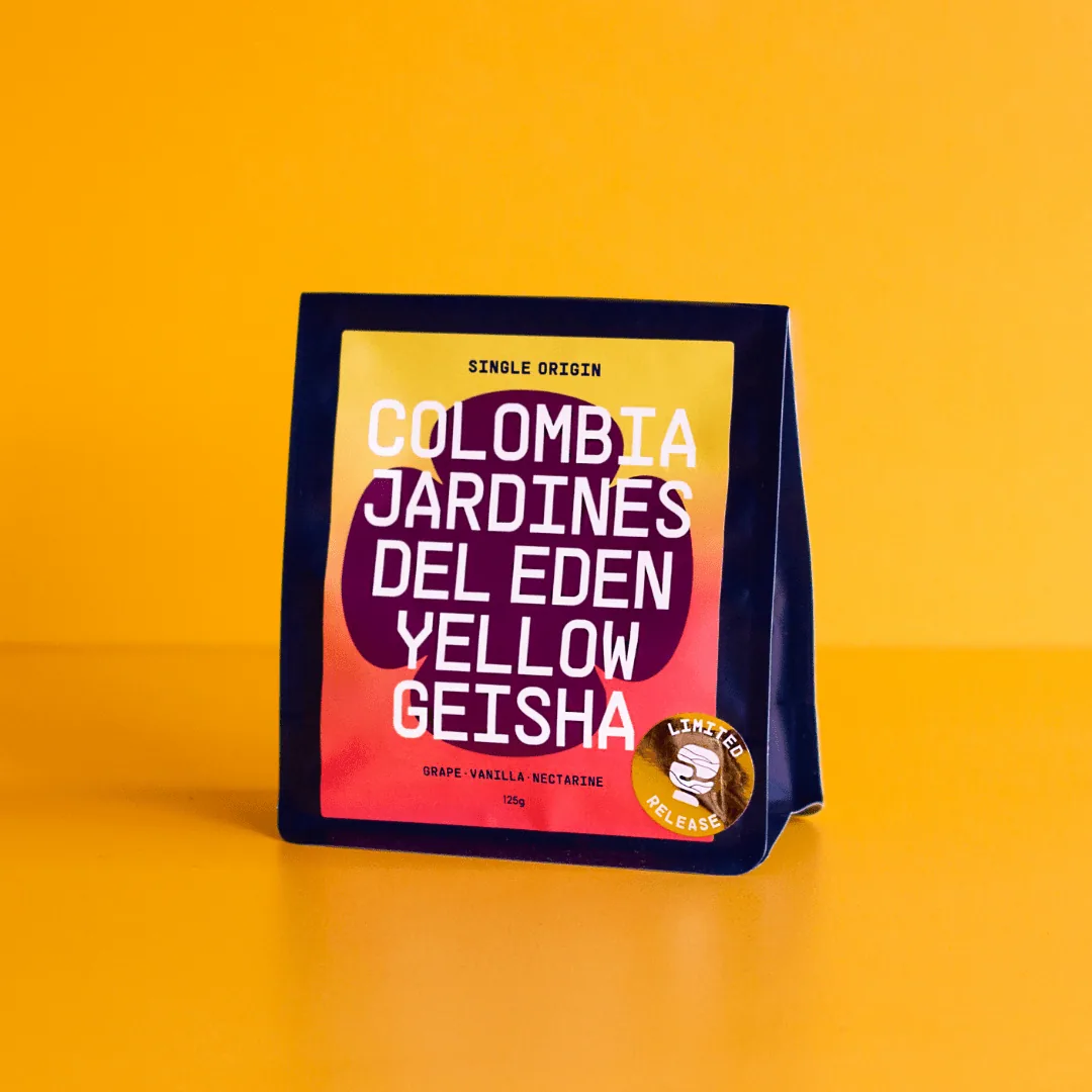 colombia jardines del eden yellow geisha, colombia coffee from rumble coffee roasters - macaulay road espresso bar