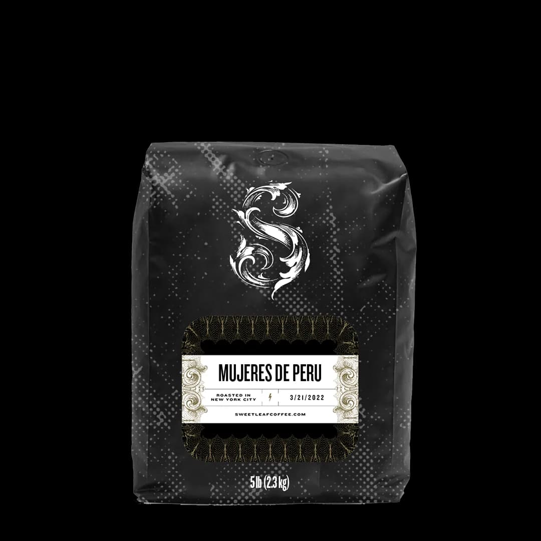 mujeres de peru 2.5lb, peru coffee from sweetleaf coffee roasters