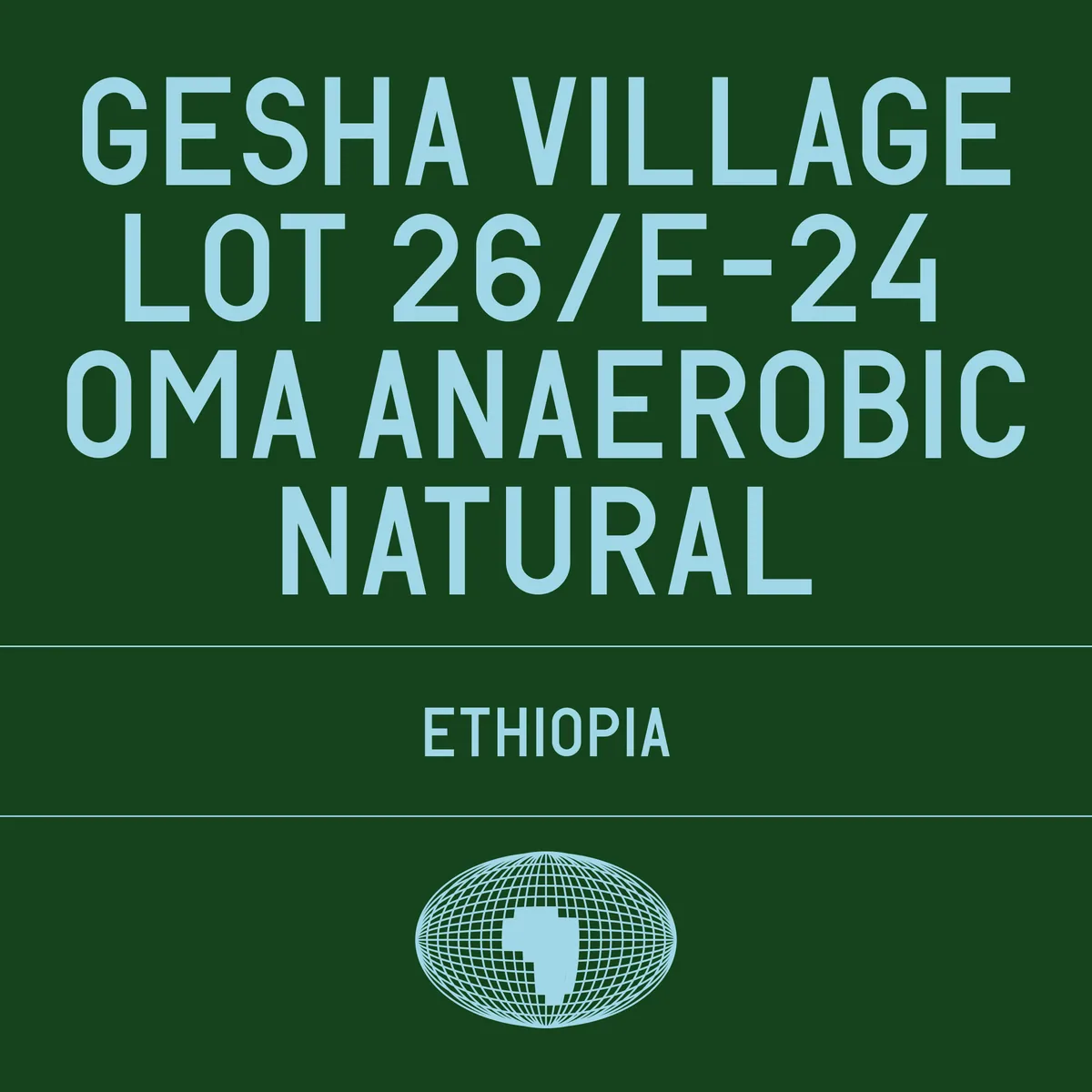 gesha village - lot 26/e-24 oma anaerobic natural, ethiopia coffee from datura