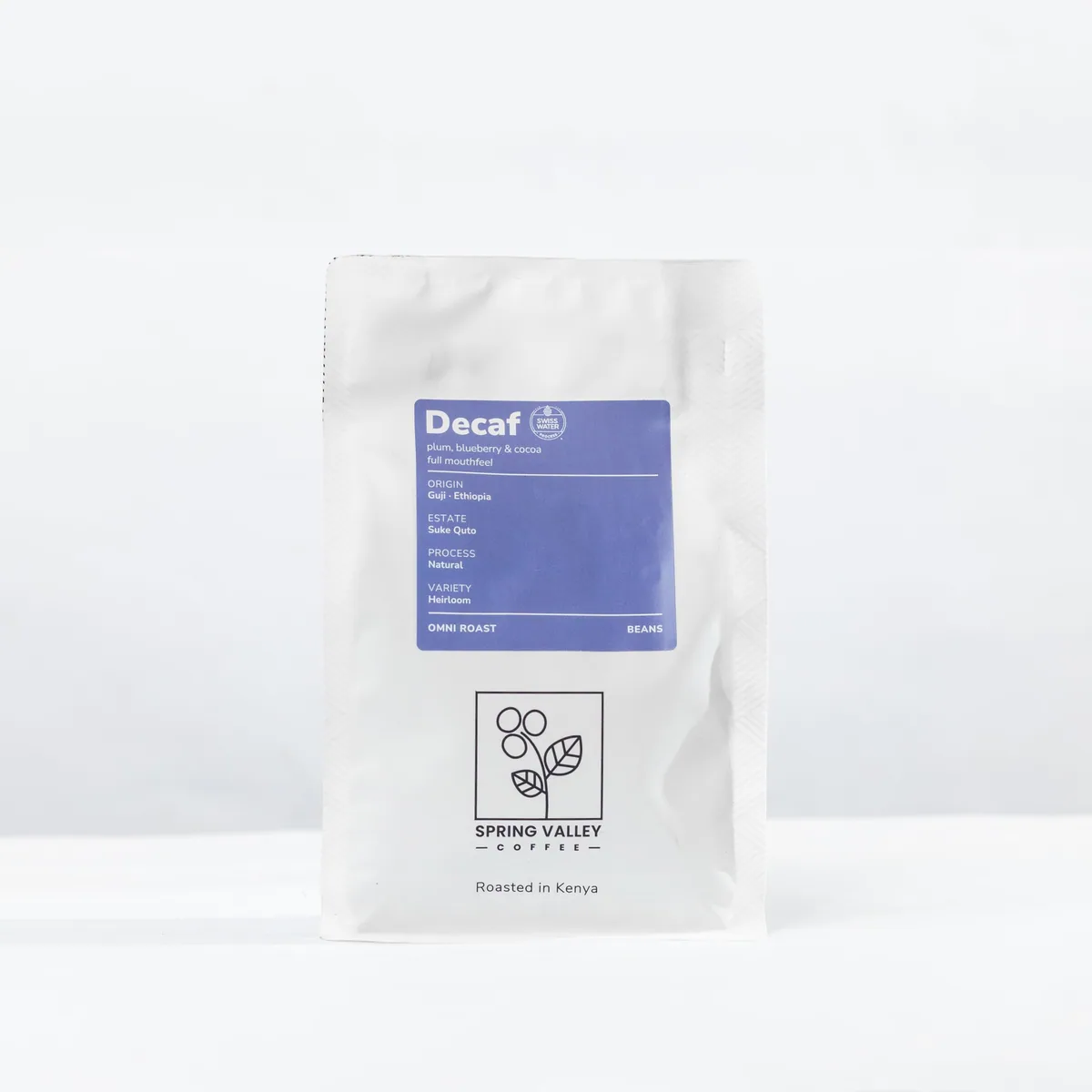 decaf, kenya coffee from spring valley coffee @ the roastery