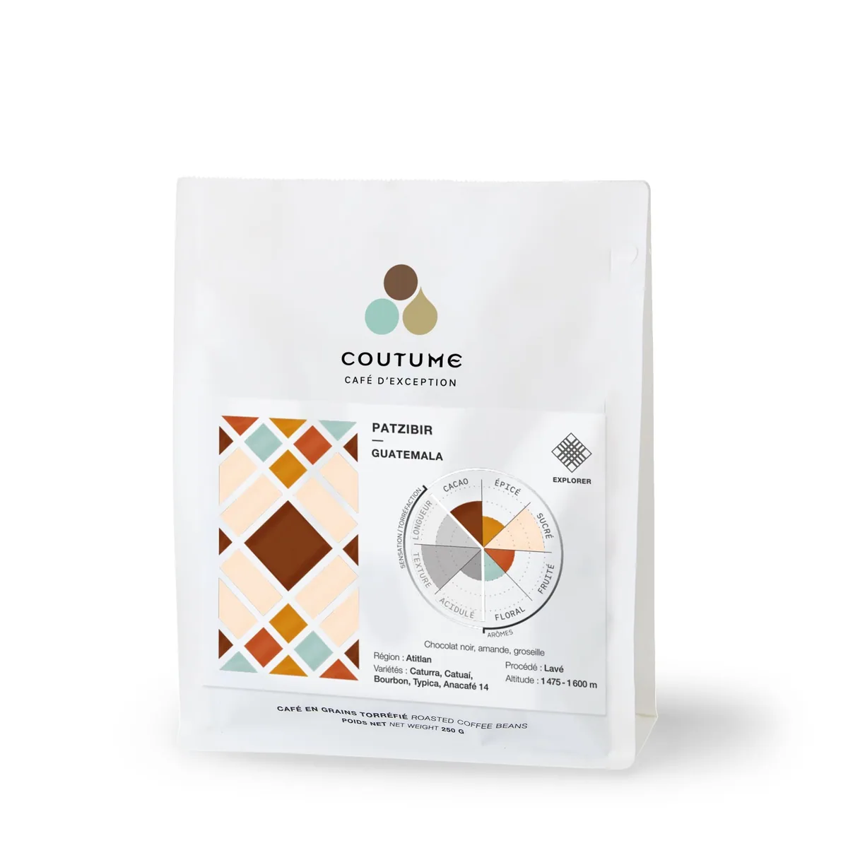 café guatemala patzibir 250g, guatemala coffee from coutume centre commercial parly 2 | torréfacteur | coffee shop | brunch