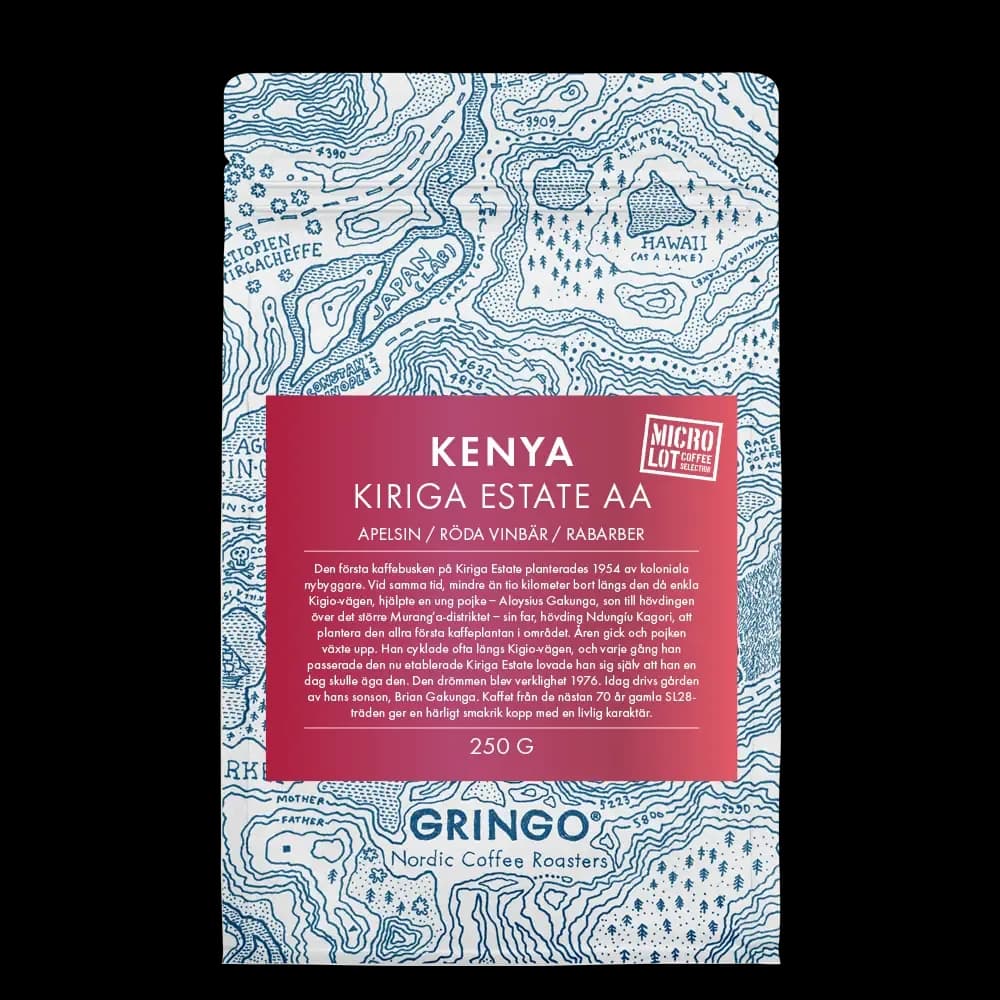 kenya kiriga estate aa, kenya coffee from gringo nordic coffee roasters