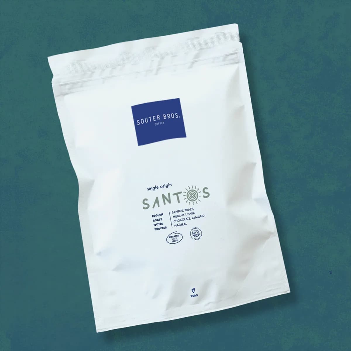 single origin brazil santos coffee — dark chocolate & roasted almond | souter bros., brazil coffee from souter bros.