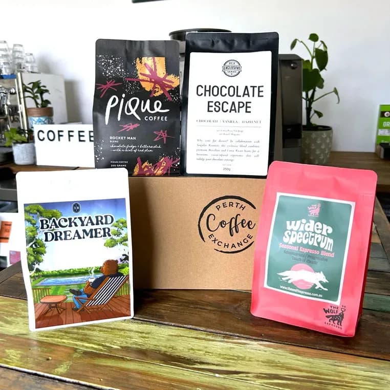 trending 2025 tasting box, ethiopia + papua new guinea coffee from perth coffee exchange
