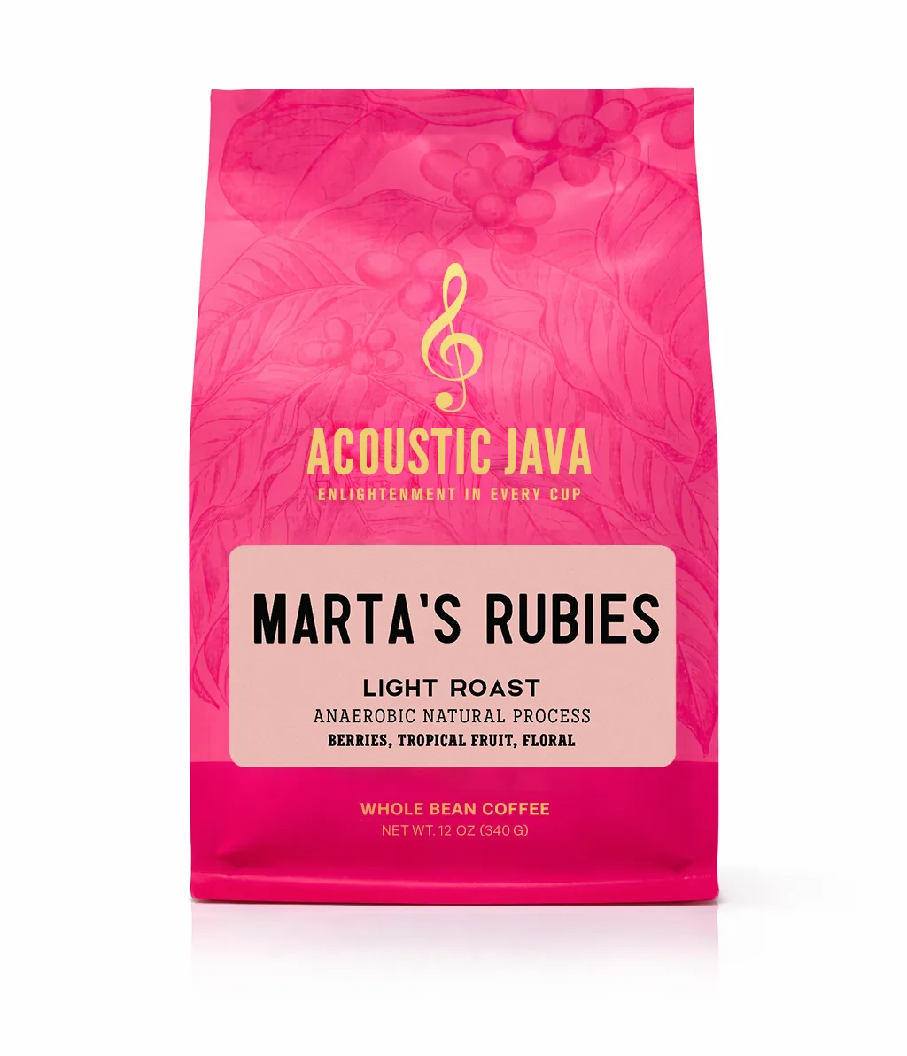 marta's rubies, colombia coffee from acoustic java roastery & tasting room