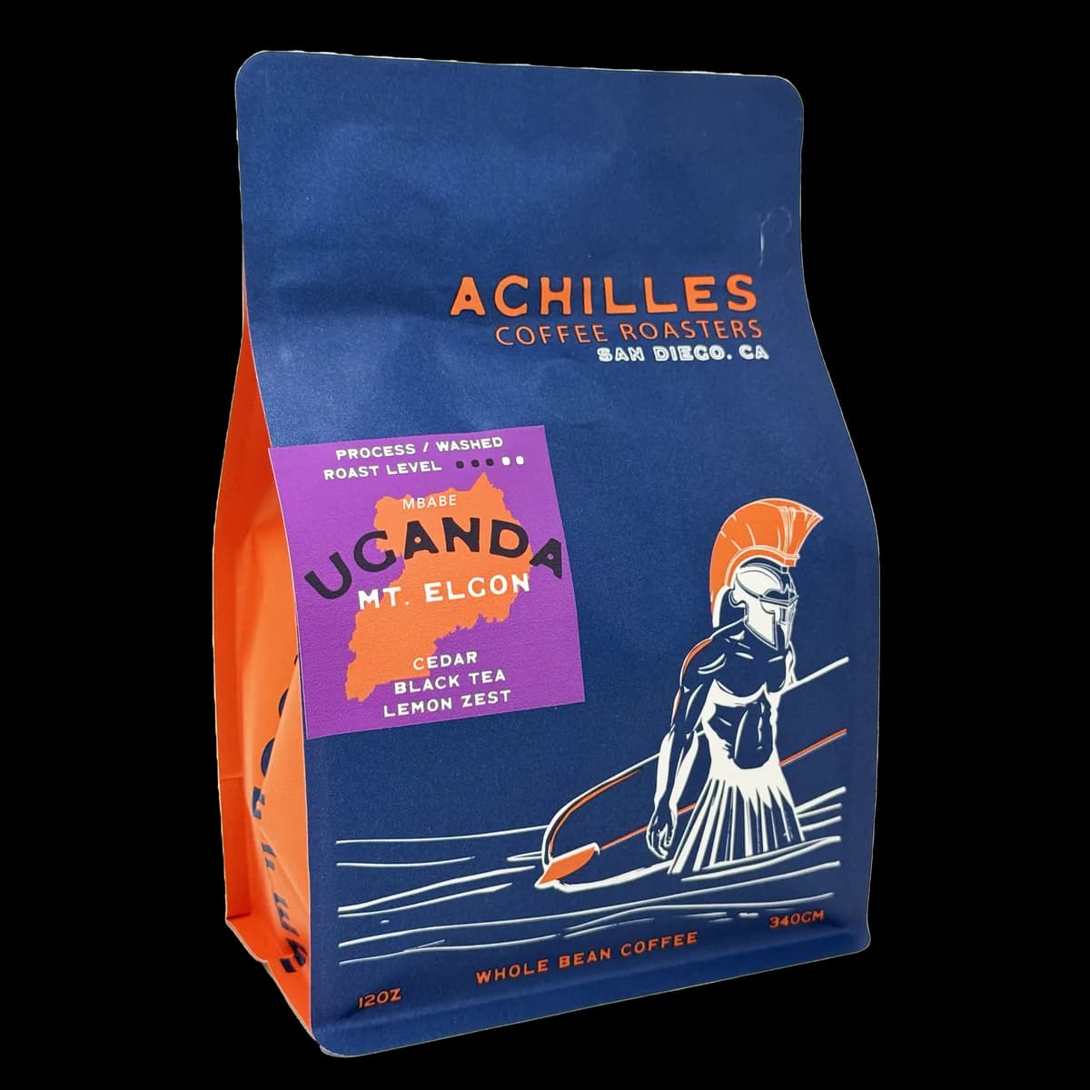 uganda mt elgon single origin coffee, uganda coffee from achilles coffee solana beach