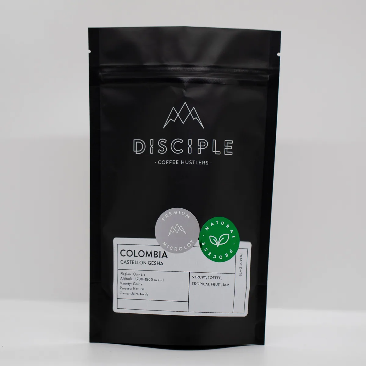colombia - castellon gesha / natural (reserve range), colombia coffee from disciple roasters