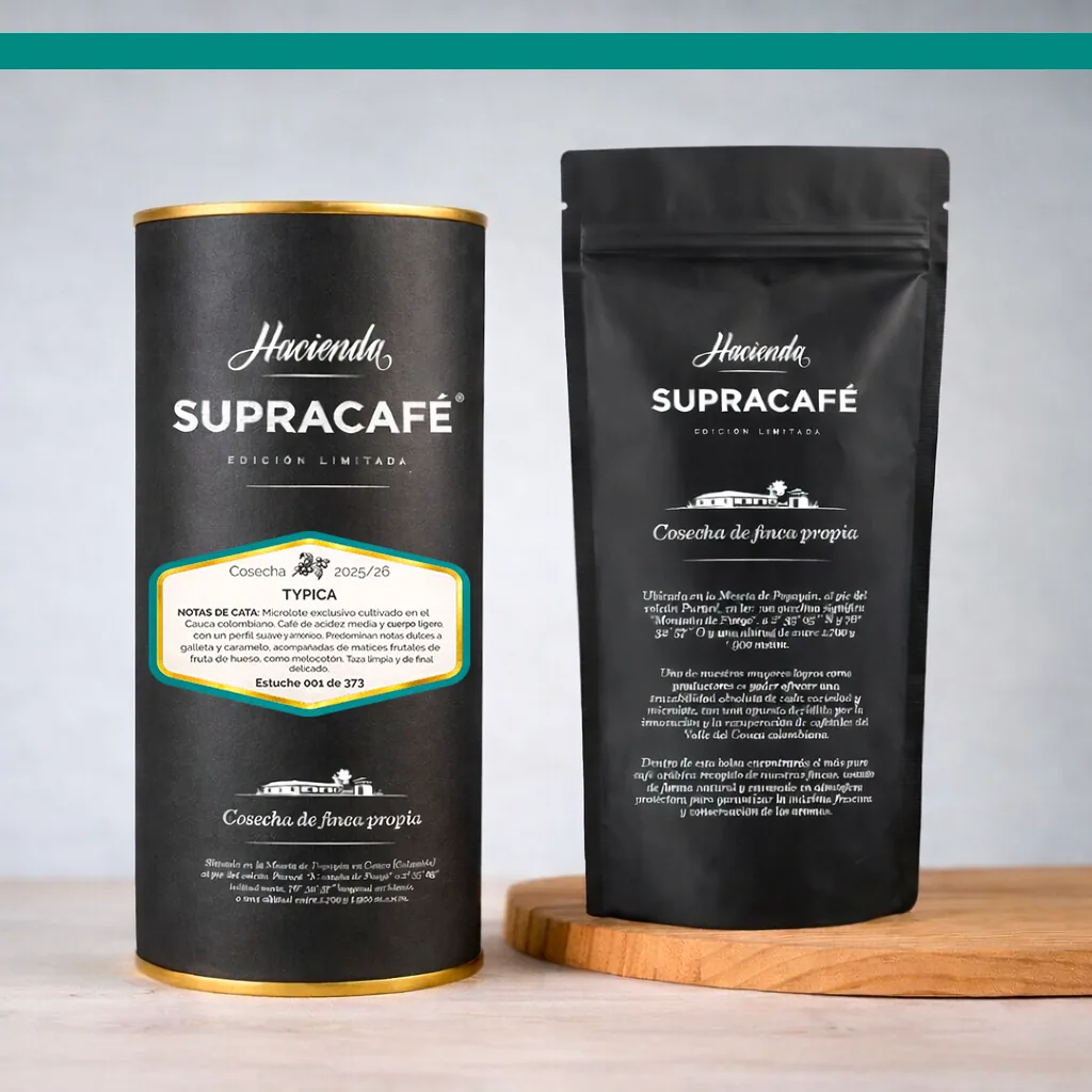 café de colombia de cosecha propia hacienda supracafé typica 250g, colombia coffee from supracafé s.a.