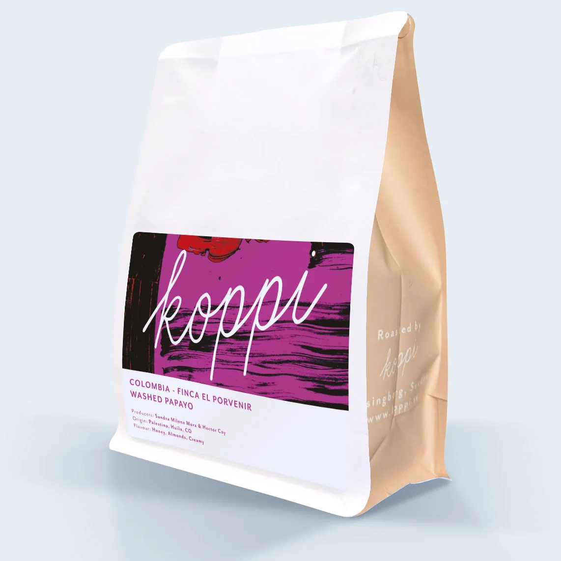 colombia - finca el porvenir "papayo" 250g, colombia coffee from koppi