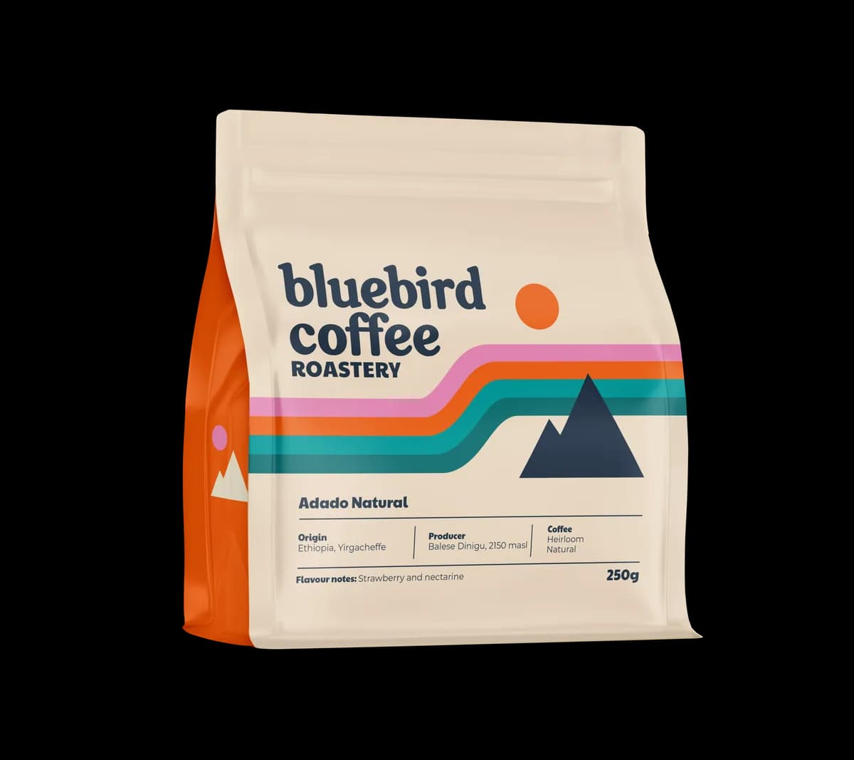 ethiopia adado natural, ethiopia coffee from bluebird coffee roastery