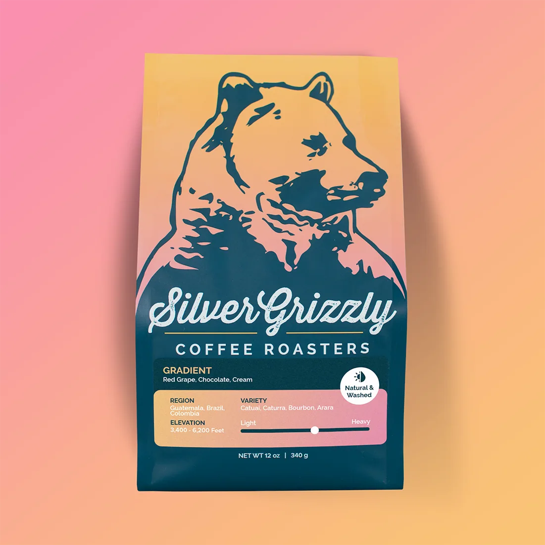 gradient, ethiopia + brazil + guatemala coffee from silver grizzly coffee roasters