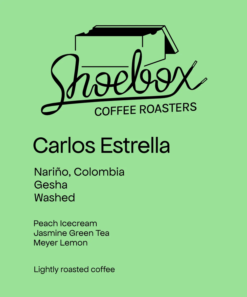 colombia carlos estrella gesha washed, colombia coffee from shoebox coffee