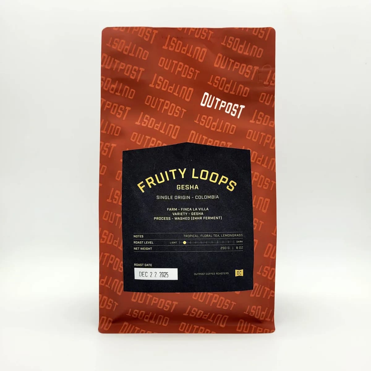 colombia - fruity loops - gesha, colombia coffee from outpost coffee roasters ltd