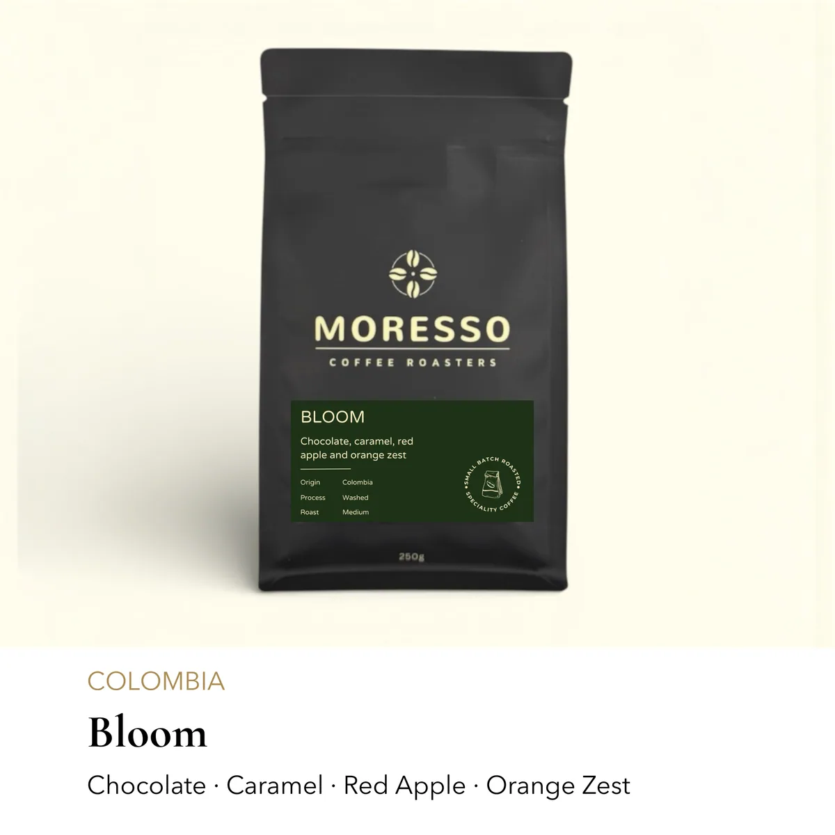 colombia bloom, colombia coffee from moresso coffee roasters