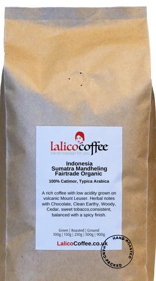 indonesia sumatra mandheling organic, indonesia + sumatra coffee from lalico coffee