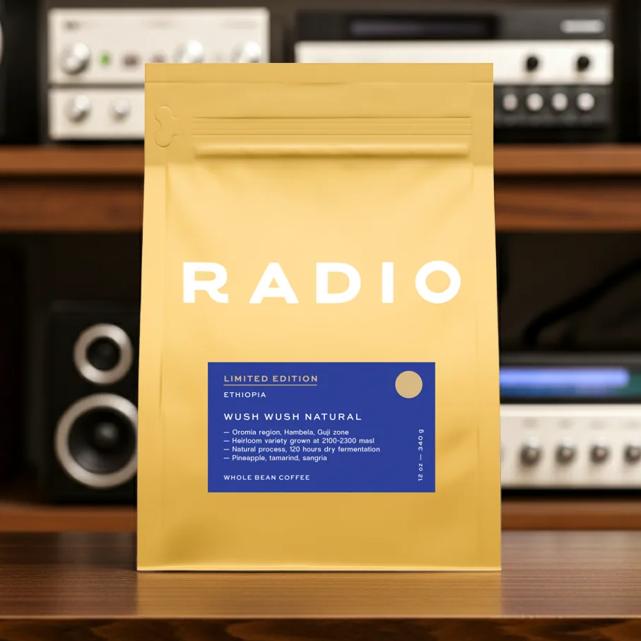 ethiopia: wush wush natural, ethiopia coffee from radio roasters coffee