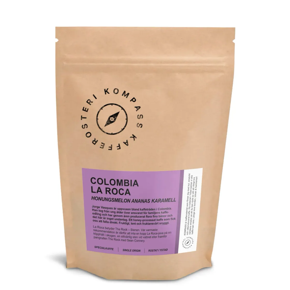 colombia la roca 250g, colombia coffee from kompass kafferosteri
