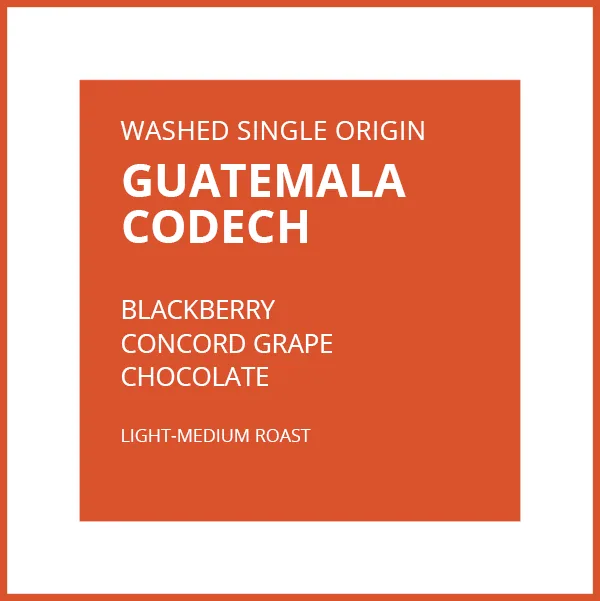 guatemala codech, guatemala coffee from roadmap coffeeworks - roastery, tasting room and drive thru