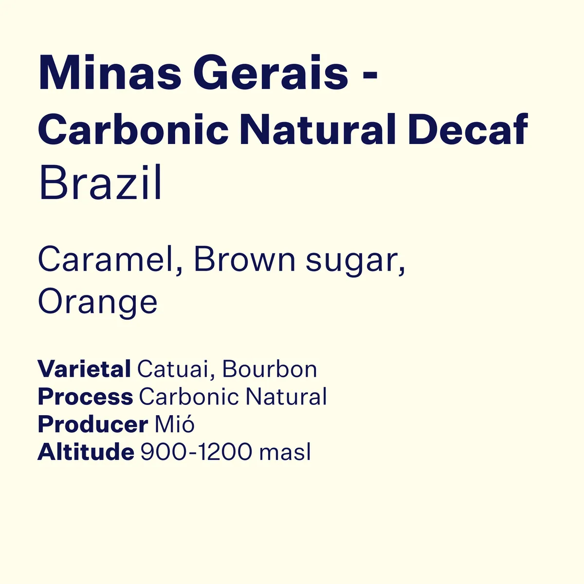 brazil decaf minas gerais, brazil coffee from high note roasters