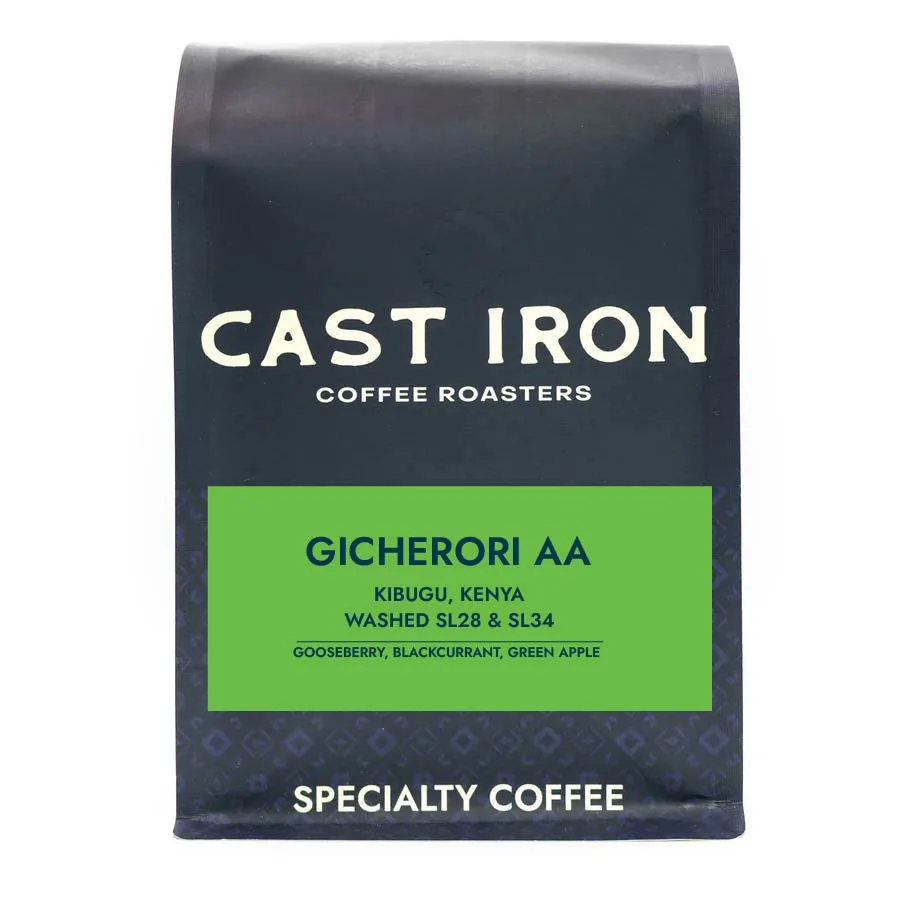 gicherori aa, kenya, kenya coffee from cast iron coffee roasters