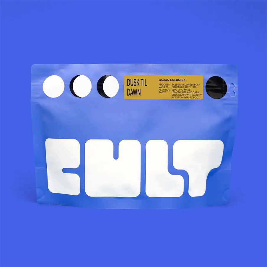 dusk 'til dawn - colombia - decaf, colombia coffee from cult coffee roasters