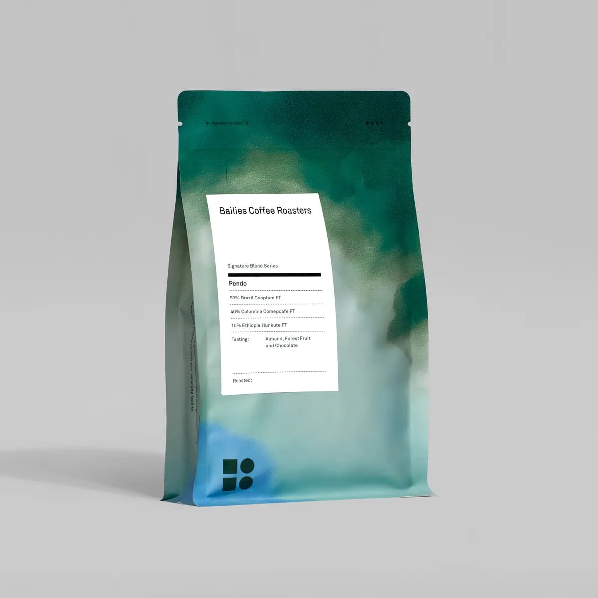 pendo signature blend, ethiopia + colombia + brazil coffee from bailies coffee roasters