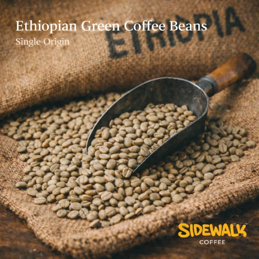 green coffee - single origin ethiopian - sidamo coffee, ethiopia coffee from sidewalk coffee company