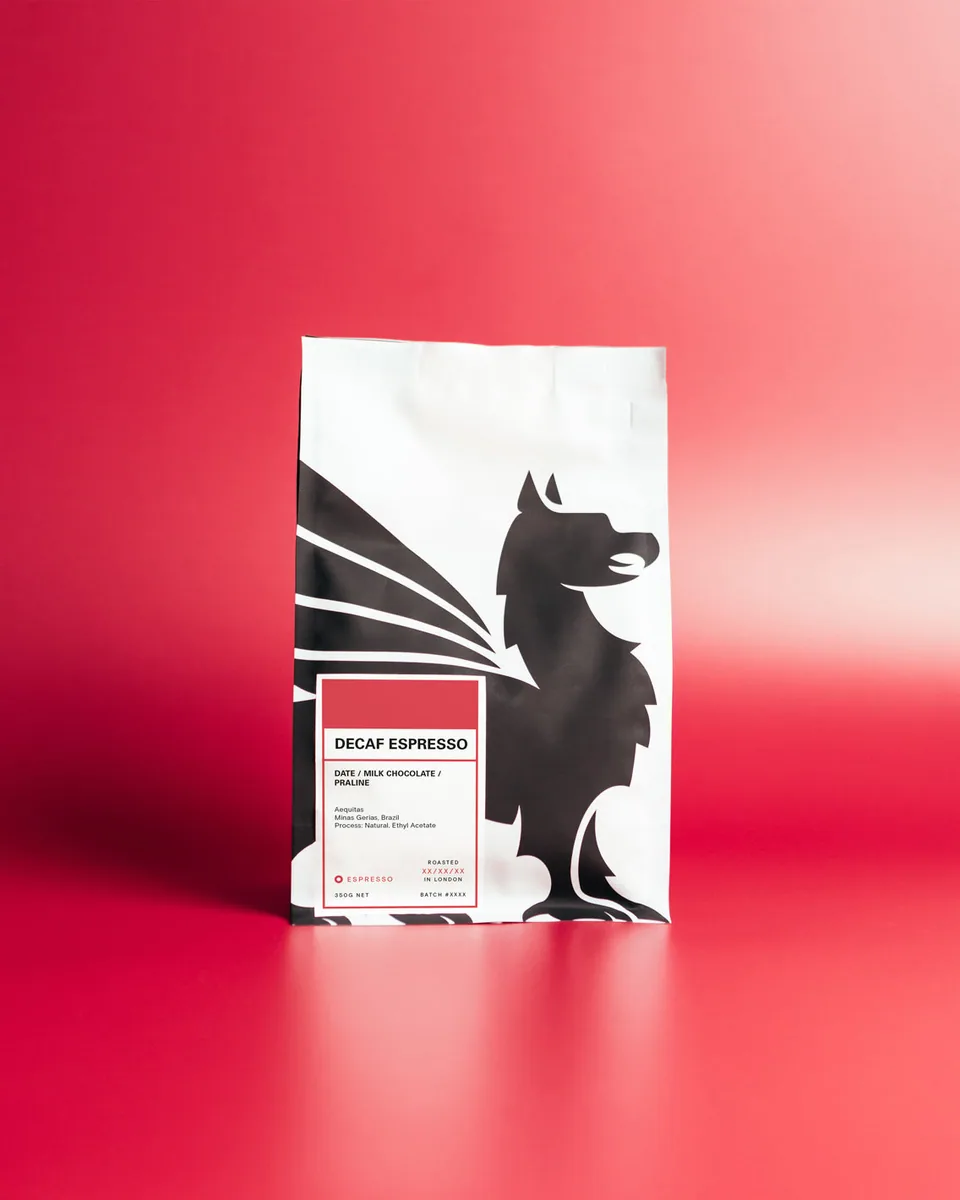 decaf espresso, brazil coffee from square mile coffee roasters