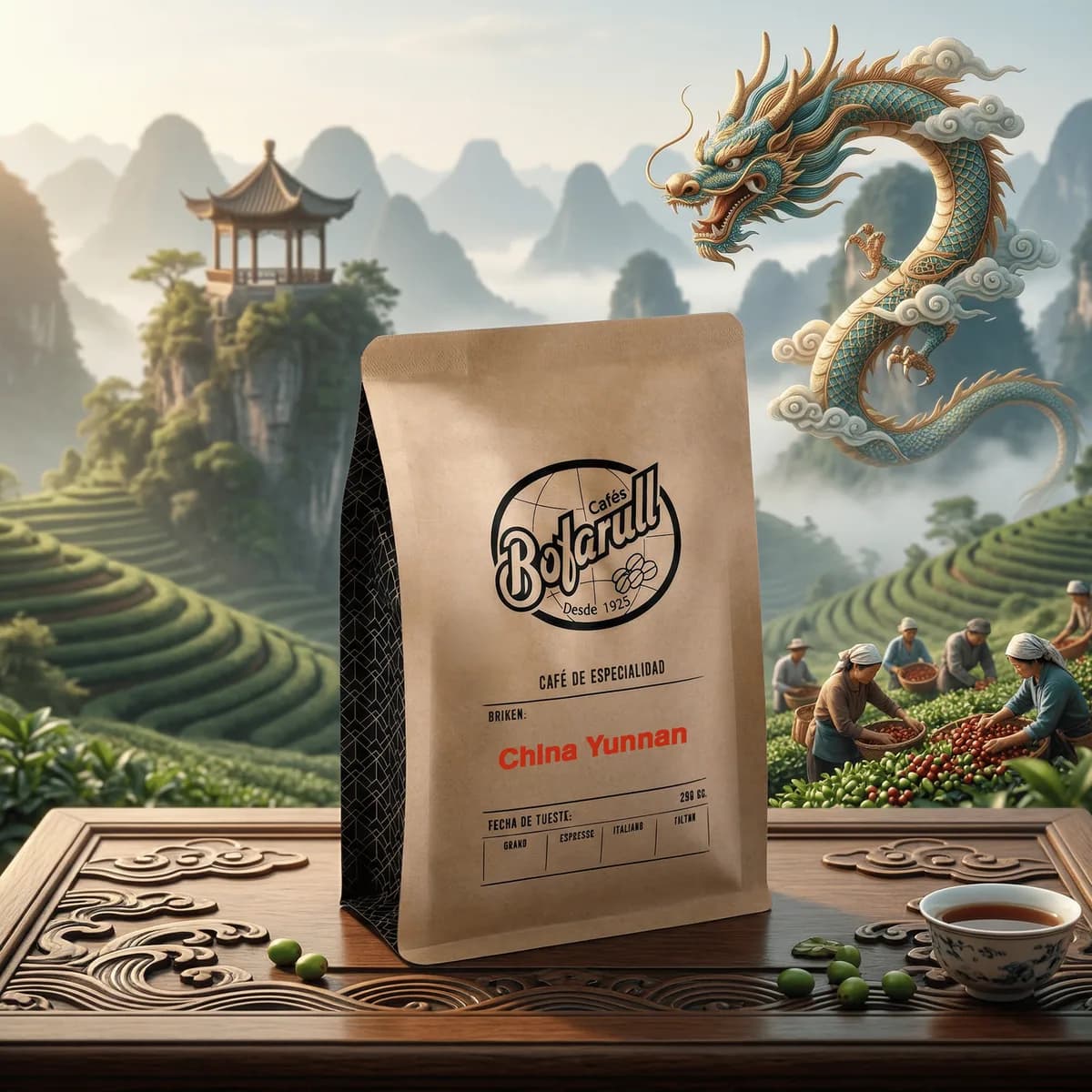 café china yunnan catimor 250gr, yunnan coffee from cafès bofarull - café de especialidad
