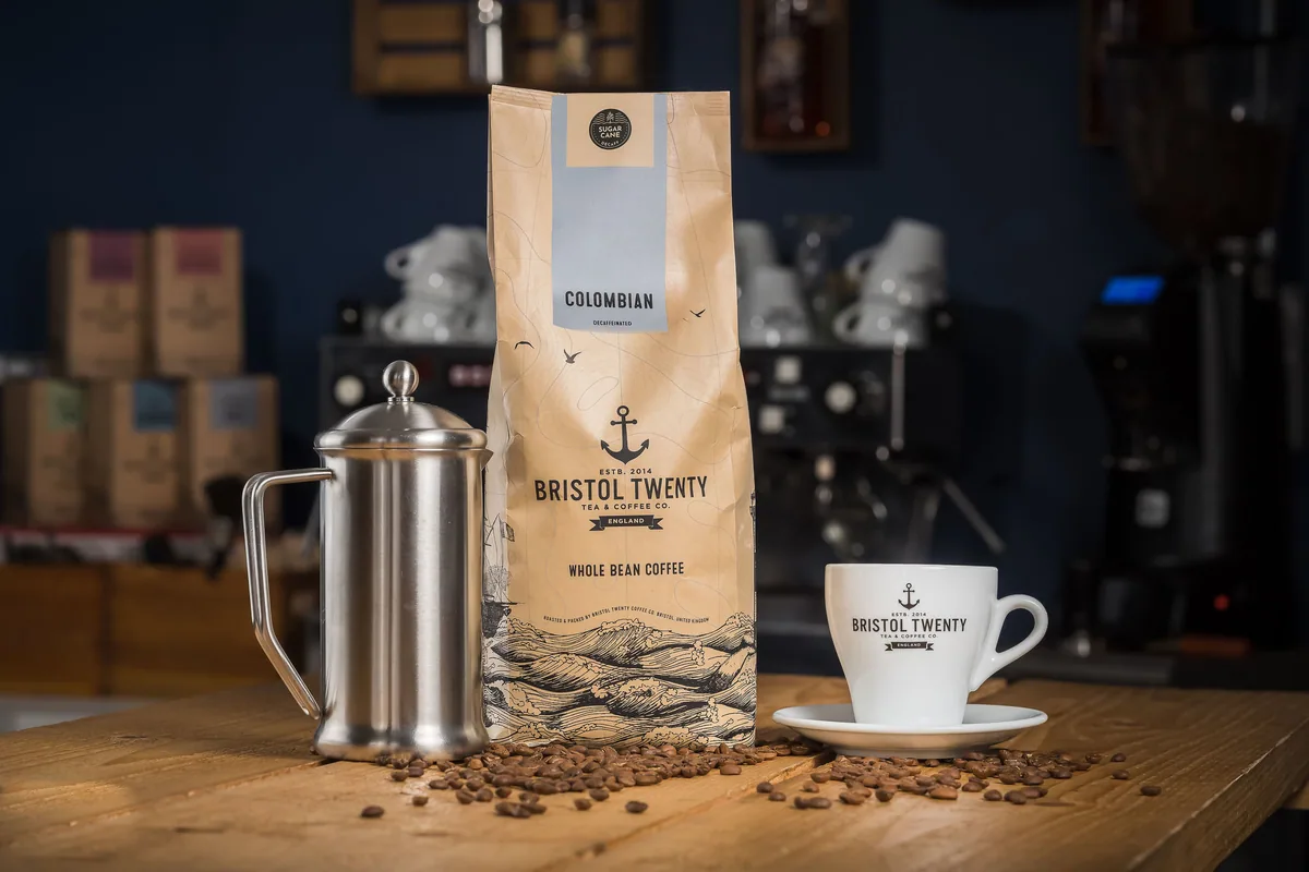 colombian – sugar cane decaffeinated, colombia coffee from bristol twenty coffee company ltd