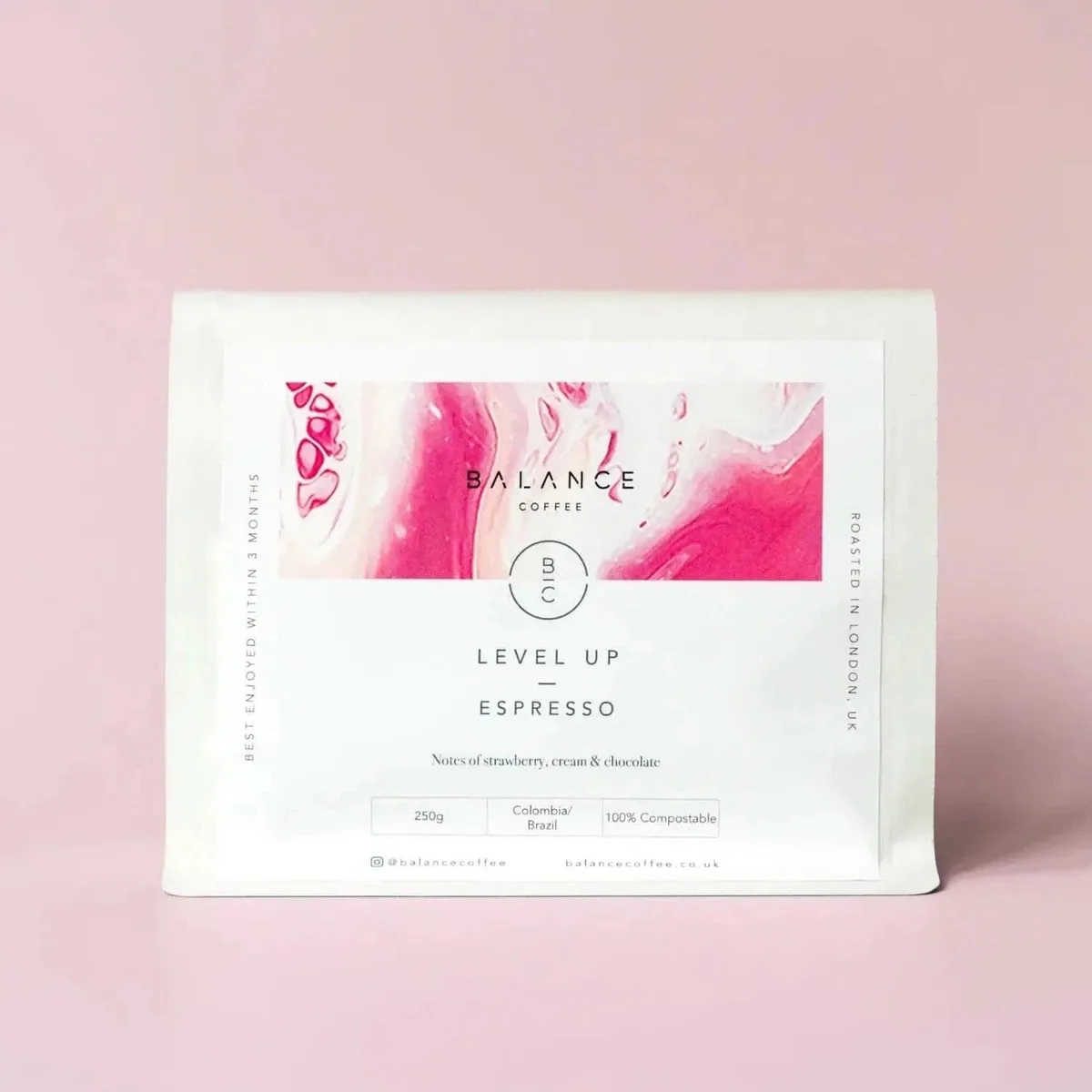 level up blend, uganda + brazil coffee from balance coffee