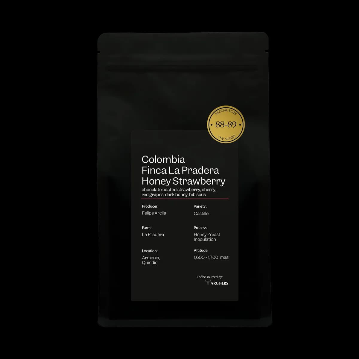 colombia - finca la pradera honey strawberry, colombia coffee from archers coffee