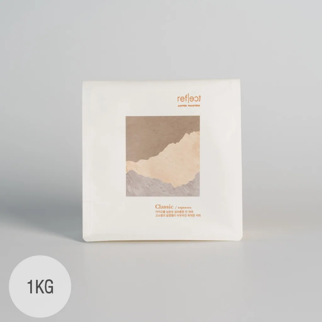 리플렉트커피 클래식 에스프레소 1kg, colombia + brazil + guatemala coffee from reflect coffee roasters