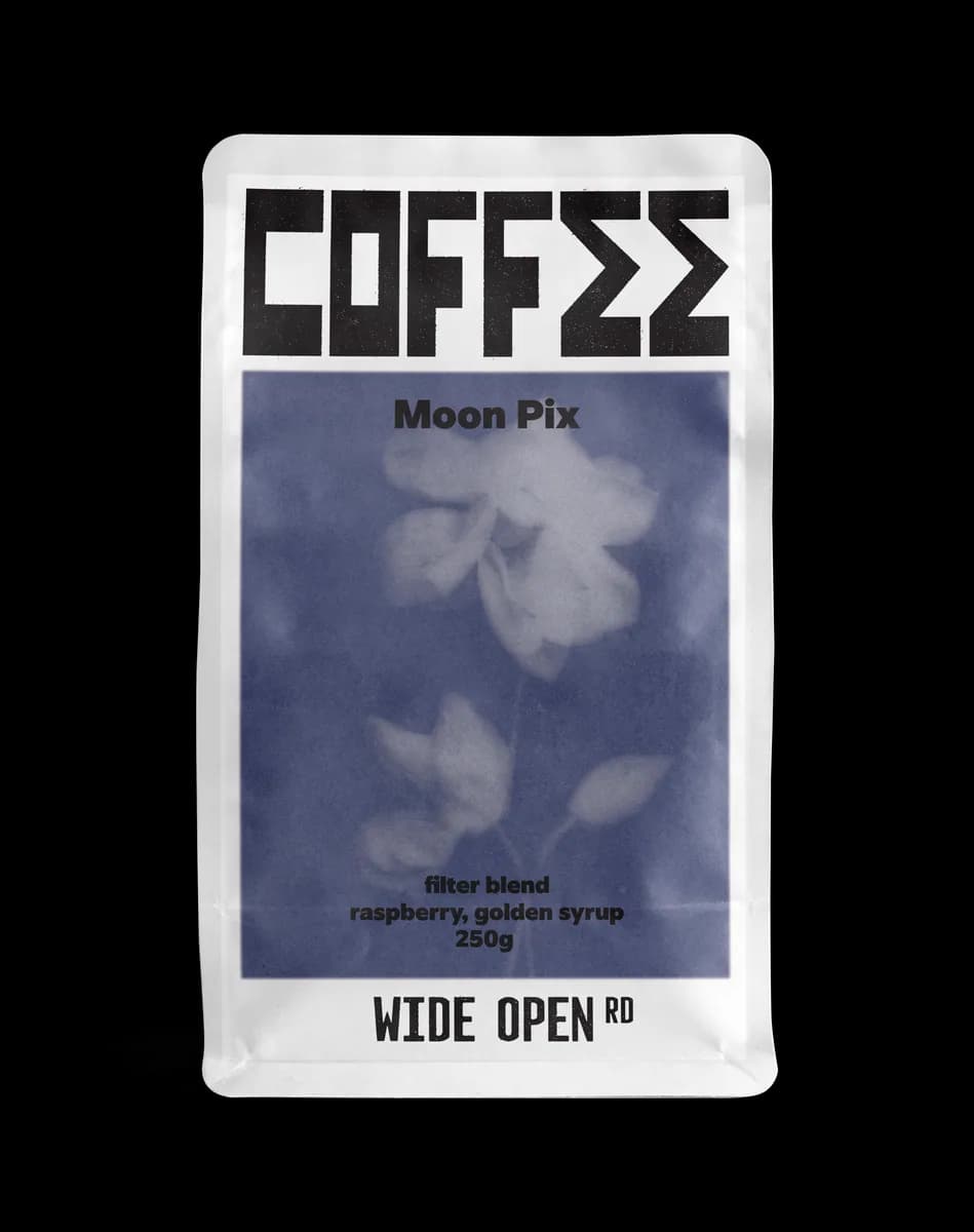 moon pix seasonal filter blend, colombia + nicaragua coffee from wide open road coffee roasters
