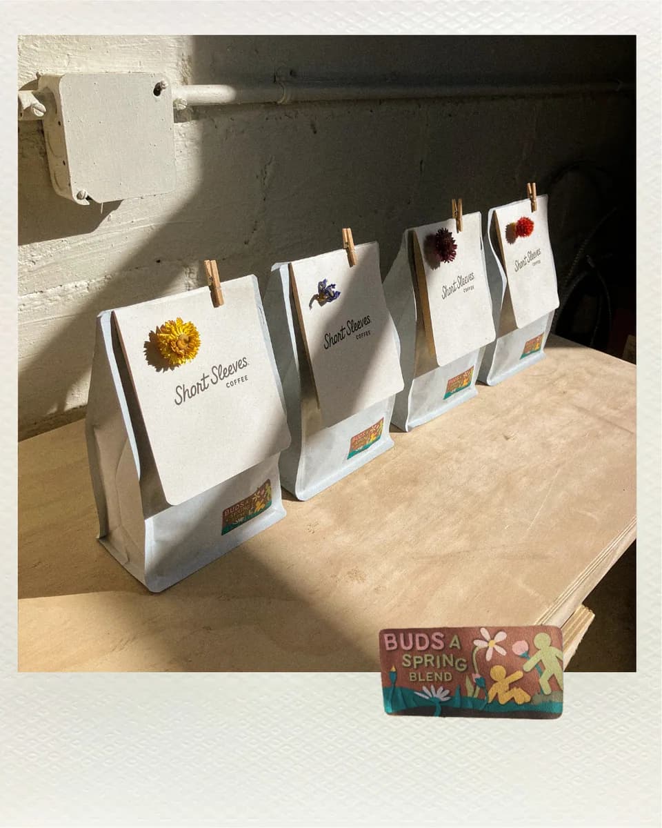 buds: a spring blend, rwanda + colombia coffee from short sleeves coffee