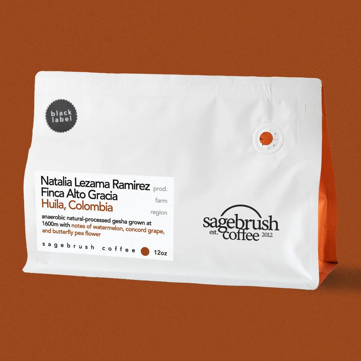 natalia lezama ramirez • anaerobic natural-processed gesha, colombia coffee from sagebrush coffee shop & roastery