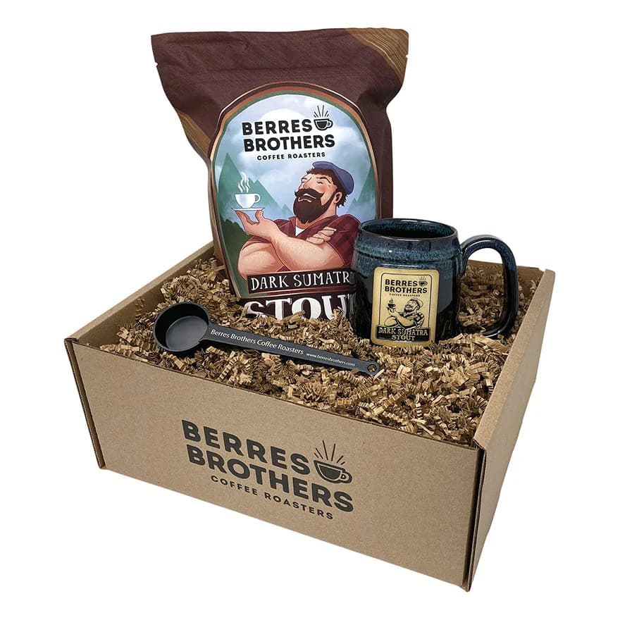2 lb. gift box w/20 oz. stein, indonesia + sumatra coffee from berres brothers coffee roasters