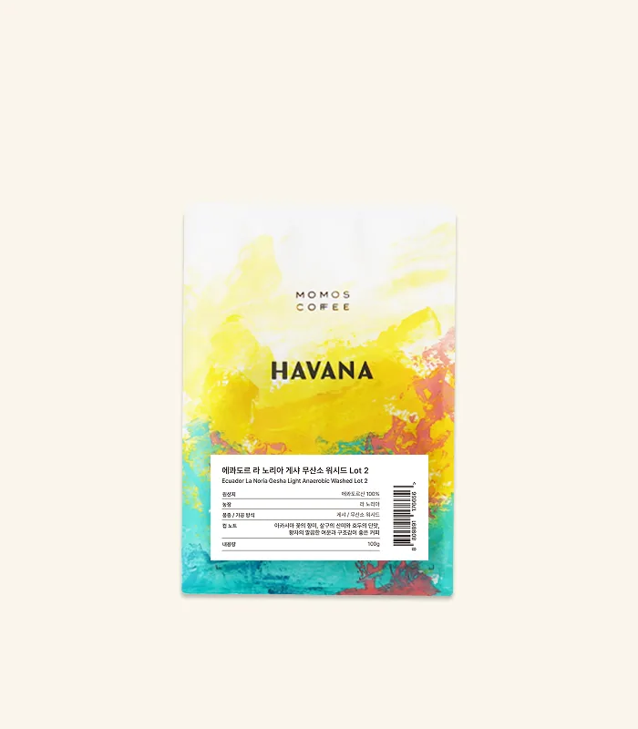 원두 에콰도르 라 노리아 게샤 무산소 워시드 lot 2, ecuador coffee from momos yeongdo roastery & coffee bar