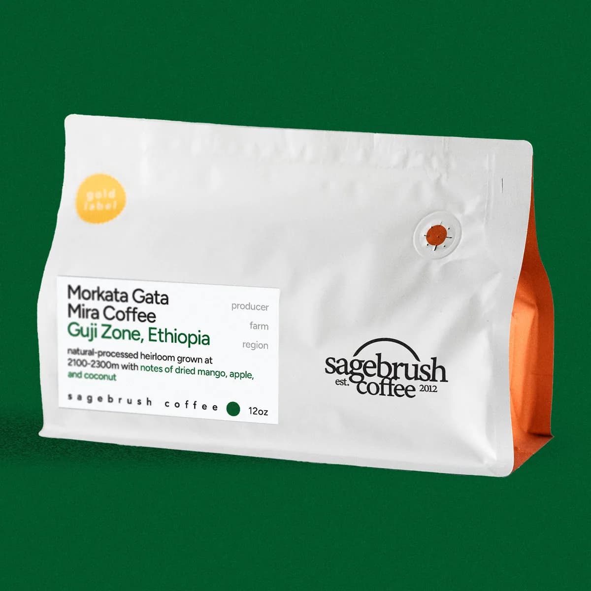 morkata gata • natural-processed guji heirloom, ethiopia coffee from sagebrush coffee shop & roastery
